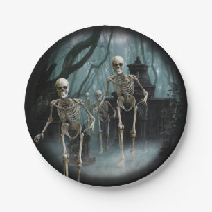 Haunted Skeletons Paper Plate
