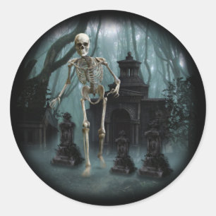Haunted Skeletons Party Sticker