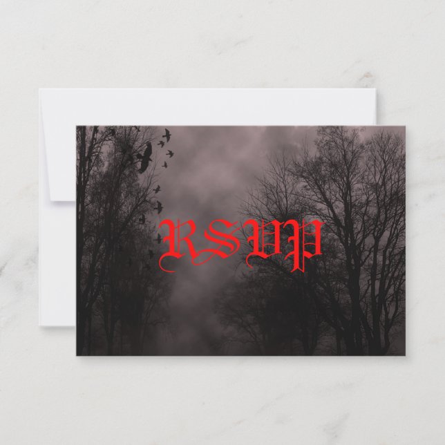 Haunted Sky Red Mist RSVP Card (Front)