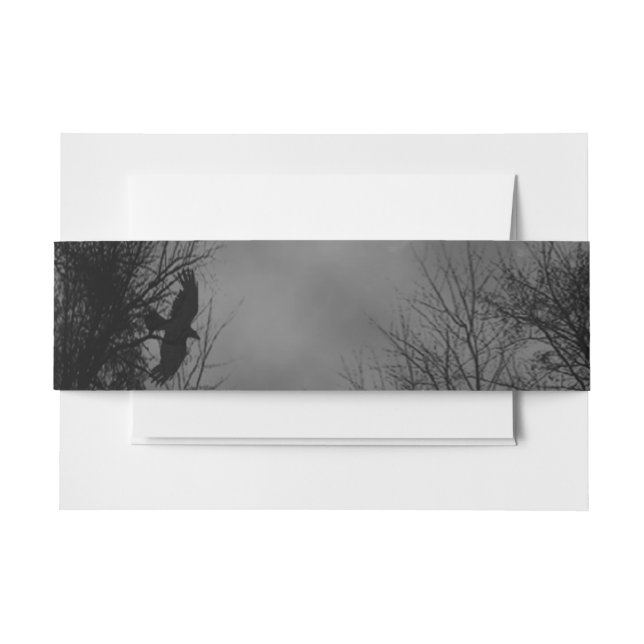 Haunted Sky with Crows Invitation Bands Belly Band (Front Example)