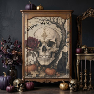 Haunted Souls Gothic Macabre Skull Red Rose Death  Tissue Paper