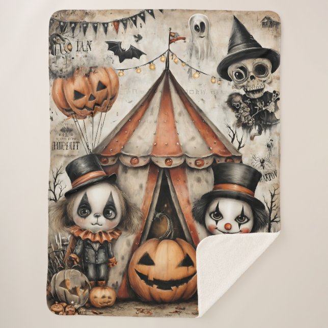 Haunted Spectacle – The October Oddities Sherpa Blanket (Front)