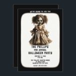 Haunted Spooky Doll Halloween Costume Party Invitation<br><div class="desc">Customise for any event</div>