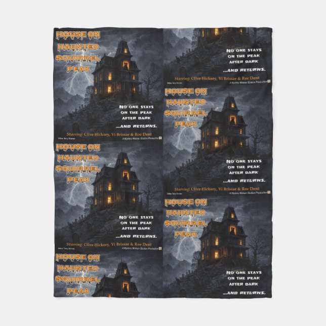Haunted Squirrel Peak Fleece Blanket (Front)