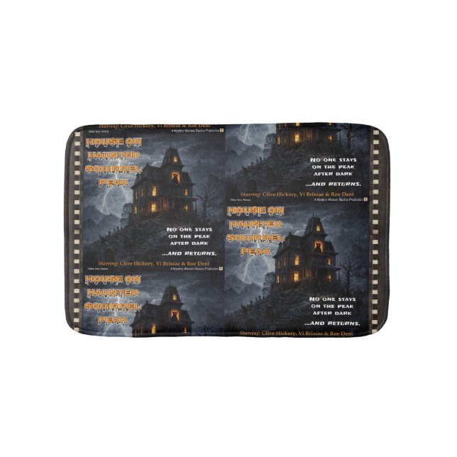 Haunted Squirrel Peak Parody Bath Mat (Front)