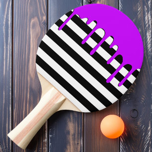 Haunted Stripe Purple Drip Ping Pong Paddle