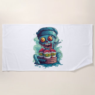 Haunted Sushi Chef Beach Towel