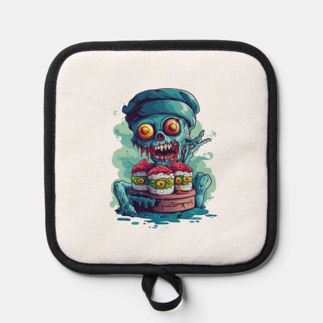 Haunted Sushi Chef Pot Holder (Front)