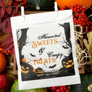 Haunted Sweets & Creepy Treats Happy Halloween Favour Bags
