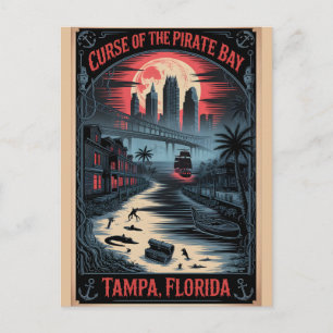 Haunted Tampa, Florida Curse of the Pirate Bay Postcard