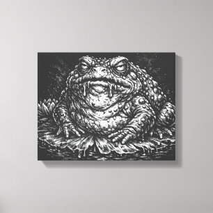 Haunted Toad Sigil by BurnsInHell Canvas Print