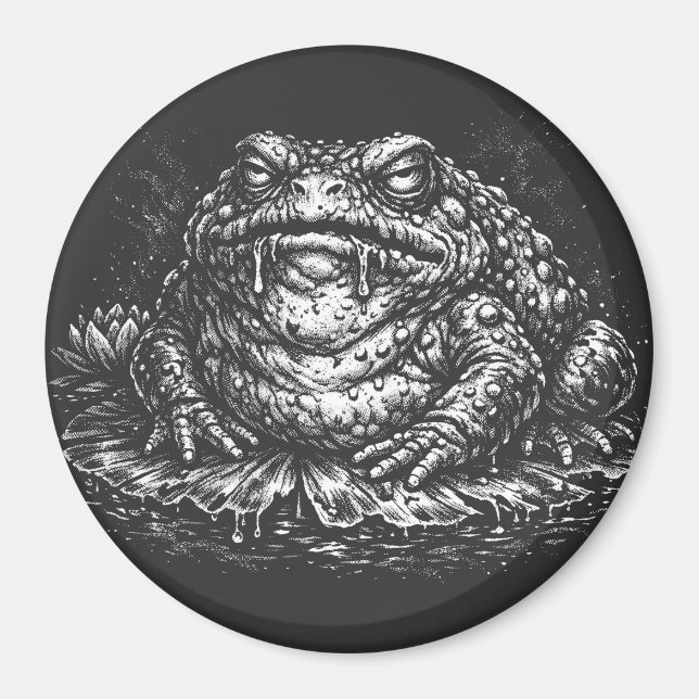 Haunted Toad Sigil by BurnsInHell Magnet (Front)