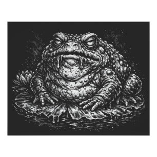 Haunted Toad Sigil by BurnsInHell Poster