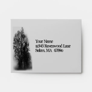 Haunted Trees with Ravens Custom A2 Envelope