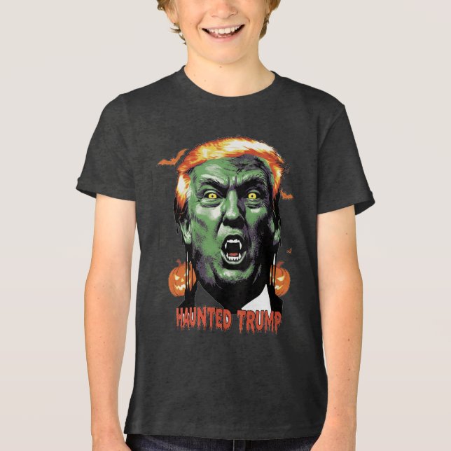 Haunted Trump Tri-Blend Shirt (Front)