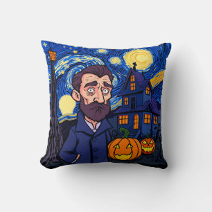 Haunted Van Gogh Scene – Gothic Starry Halloween N Cushion