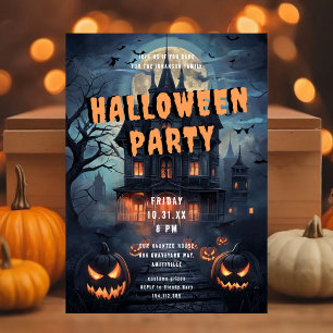 Haunted Victorian House Halloween Party Invitation
