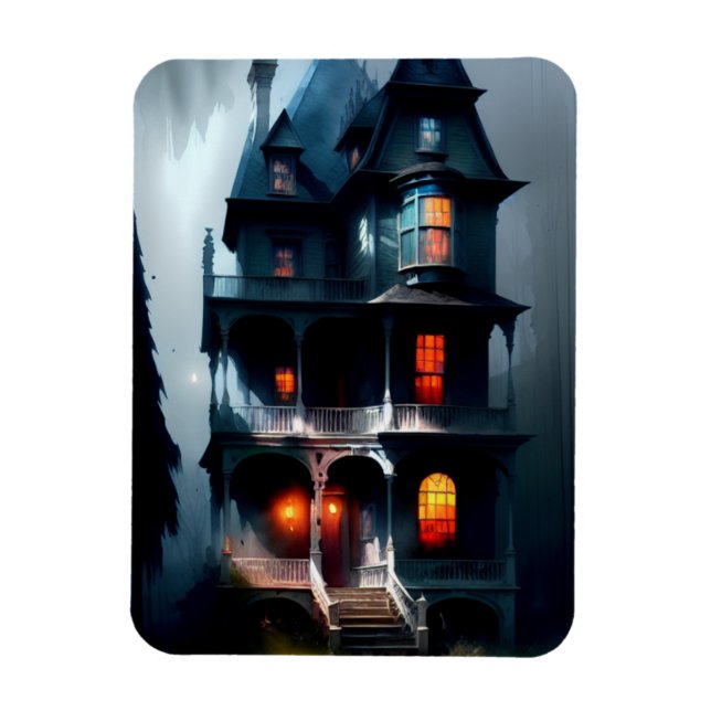 Haunted Victorian Manor Magnet (Vertical)