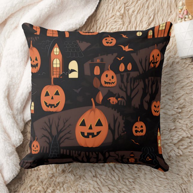 Haunted Village  Cushion (Blanket)