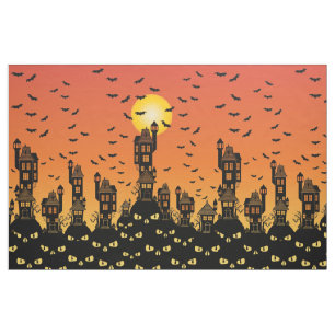 Haunted Village Fabric