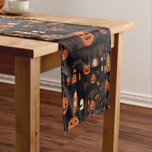 Haunted Village  Short Table Runner