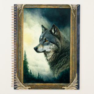 Haunting Digital Illustration Wolf Planner
