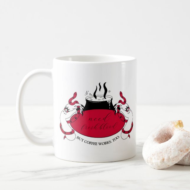 Haunting Elegance Commemorative Halloween  Coffee Mug (With Donut)