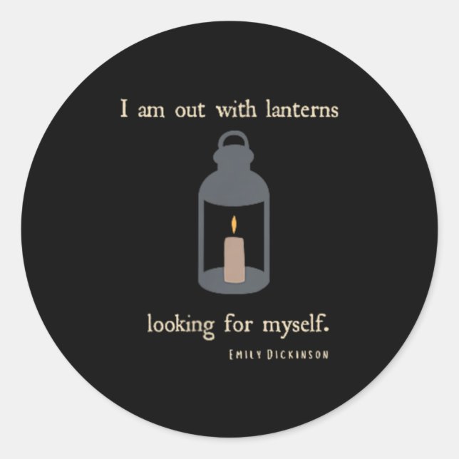 Haunting Emily S Emily Inson Lanterns Deep Thinker Classic Round Sticker (Front)