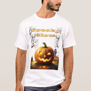 Haunting Glow: The Halloween Pumpkin T-Shirt