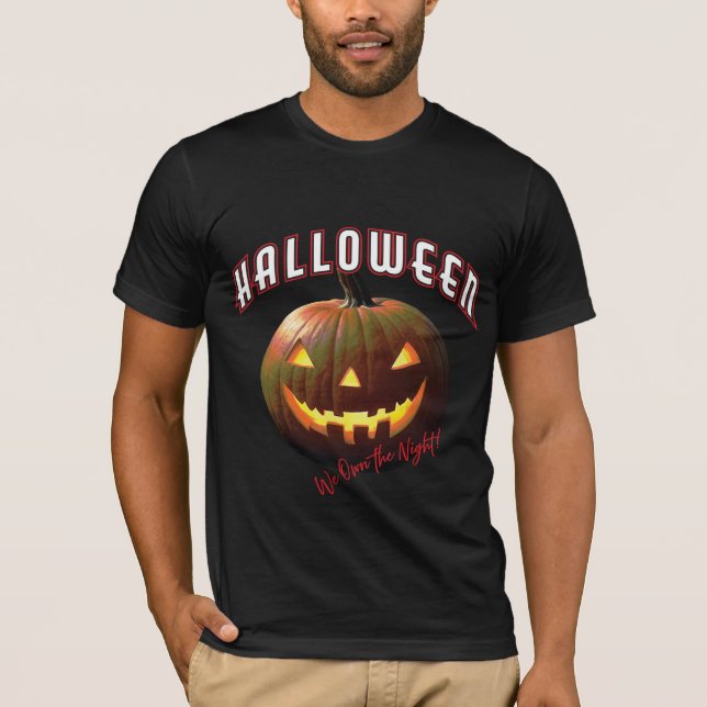 Haunting Halloween Pumpkin T-Shirt (Front)