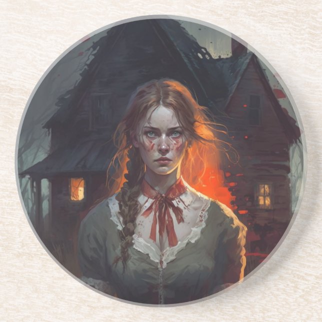 Haunting house coaster (Front)