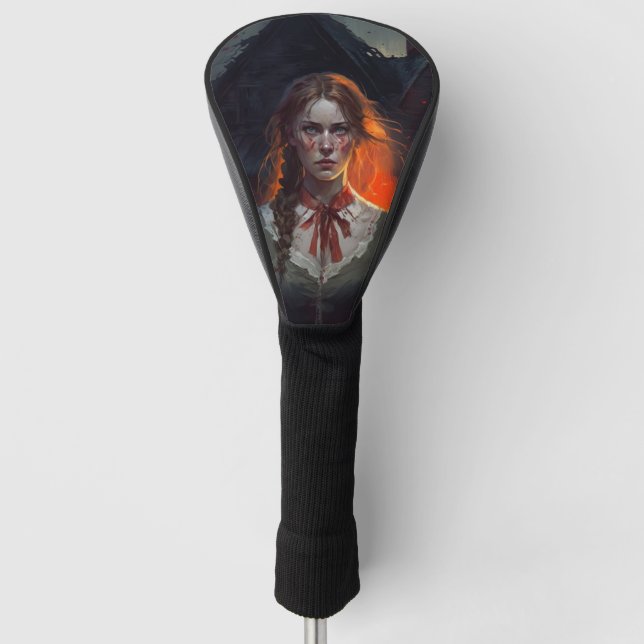 Haunting house golf head cover (Front)