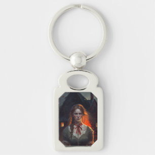 Haunting house key ring
