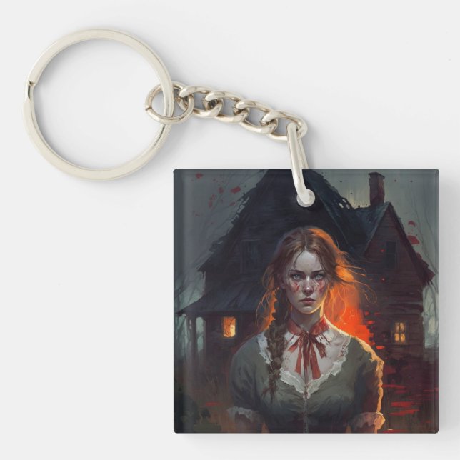 Haunting house key ring (Front)