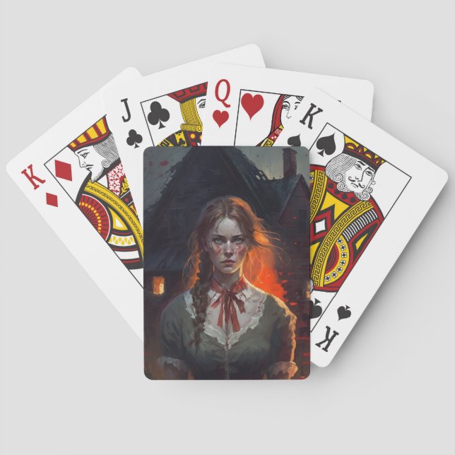 Haunting house playing cards (Back)