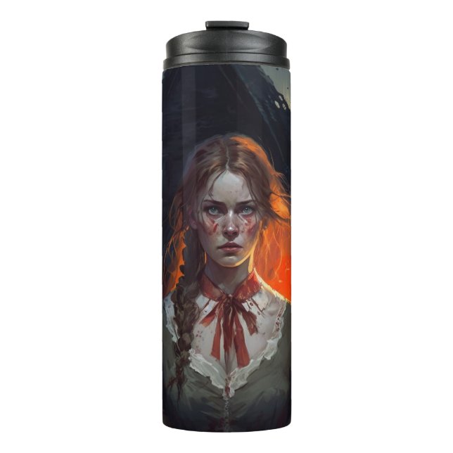 Haunting house thermal tumbler (Front)