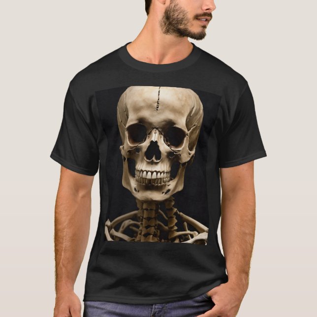 Haunting Monster Face Skeleton T-Shirt (Front)