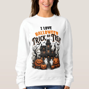 Haunting night with ghosts and pumpkins! sweatshirt