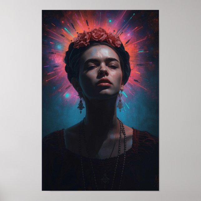 Haunting Surreal Cosmic Portrait | Dark Expressive Poster (Front)