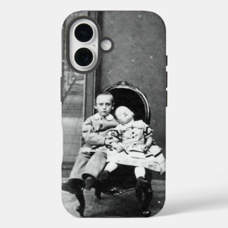 Haunting Vintage Sibling Portrait iPhone 16 Case