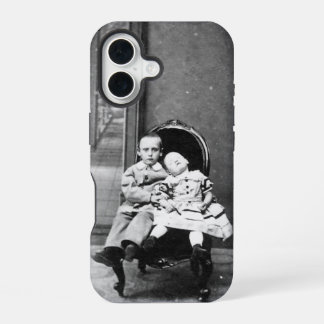 Haunting Vintage Sibling Portrait iPhone 16 Case