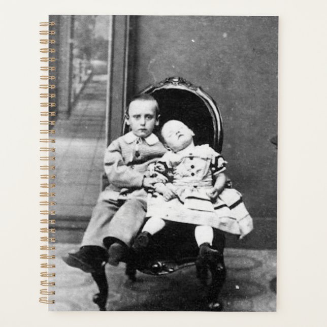 Haunting Vintage Sibling Portrait  Planner (Front)