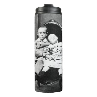 Haunting Vintage Sibling Portrait Thermal Tumbler