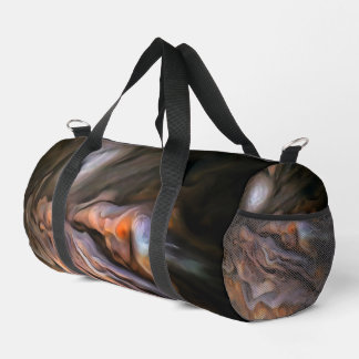 Hauntingly Beautiful Abstract In Ochre and Brown Duffle Bag
