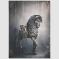 Hauntingly Beautiful Carousel Horse for Decoupage