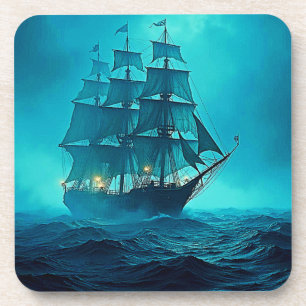 Hauntingly Beautiful Ocean Voyage Design Coaster