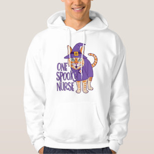 Hauntingly Cute One Spooky Nurse Cat   Hoodie