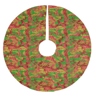 Haus Of Camo Gold Xmas Pattern Brushed Polyester Tree Skirt