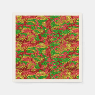 Haus Of Camo Gold Xmas Pattern Napkin