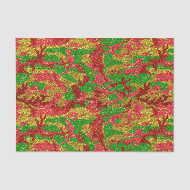 Haus Of Camo Gold Xmas Pattern Tissue Paper (Front)